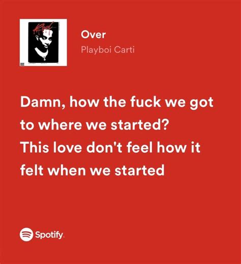 lyrics of over you|over lyrics carti.